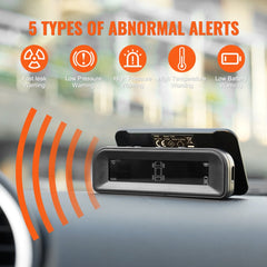 RV Tire Pressure Monitoring System Real Time Solar Trailer TPMS 4 Sensors