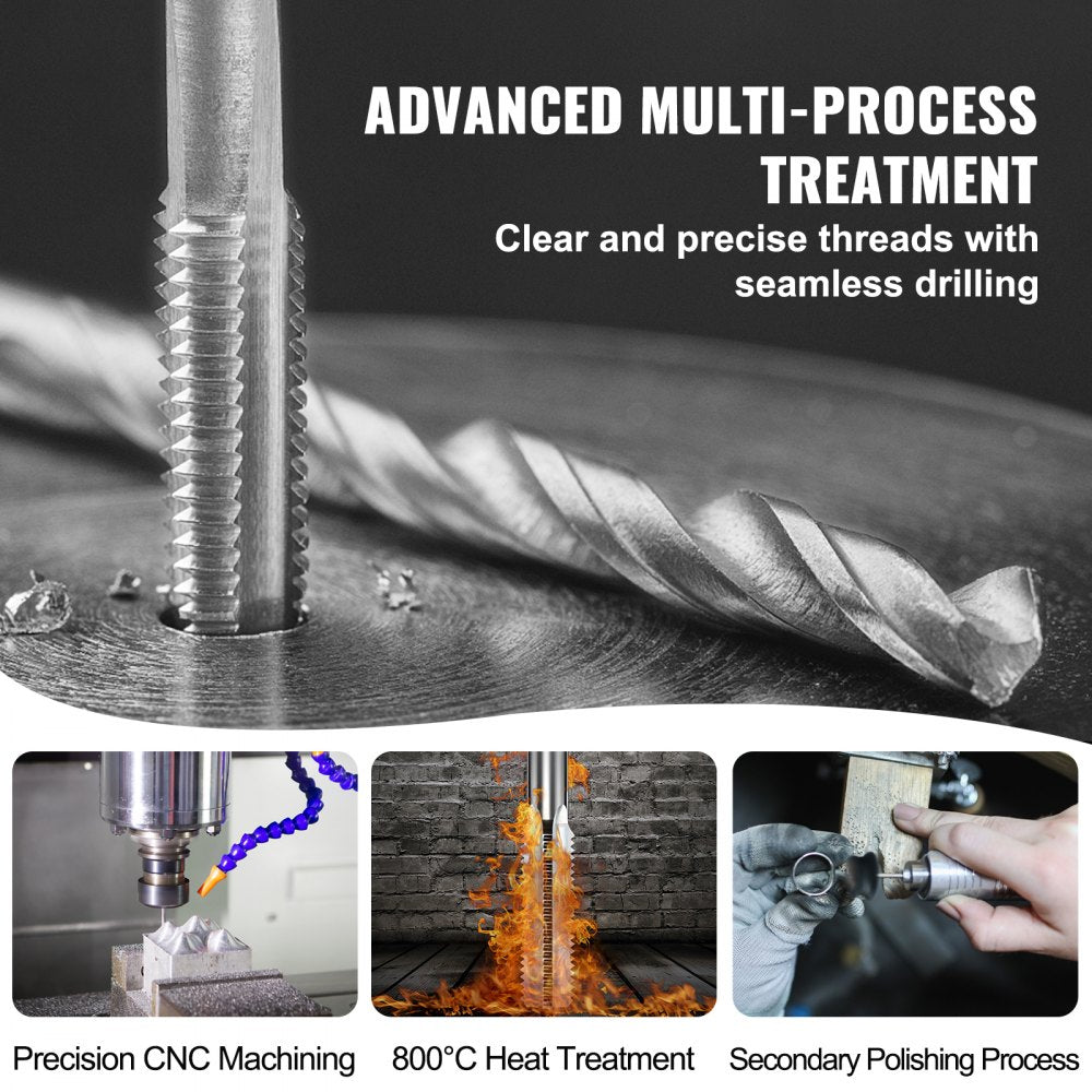 Close-up of a precision CNC-machined steel thread with heat treatment and polishing processes.
