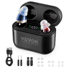 Hearing Aids for Senior Rechargeable Hearing Amplifiers & 8 Pair Ear Domes