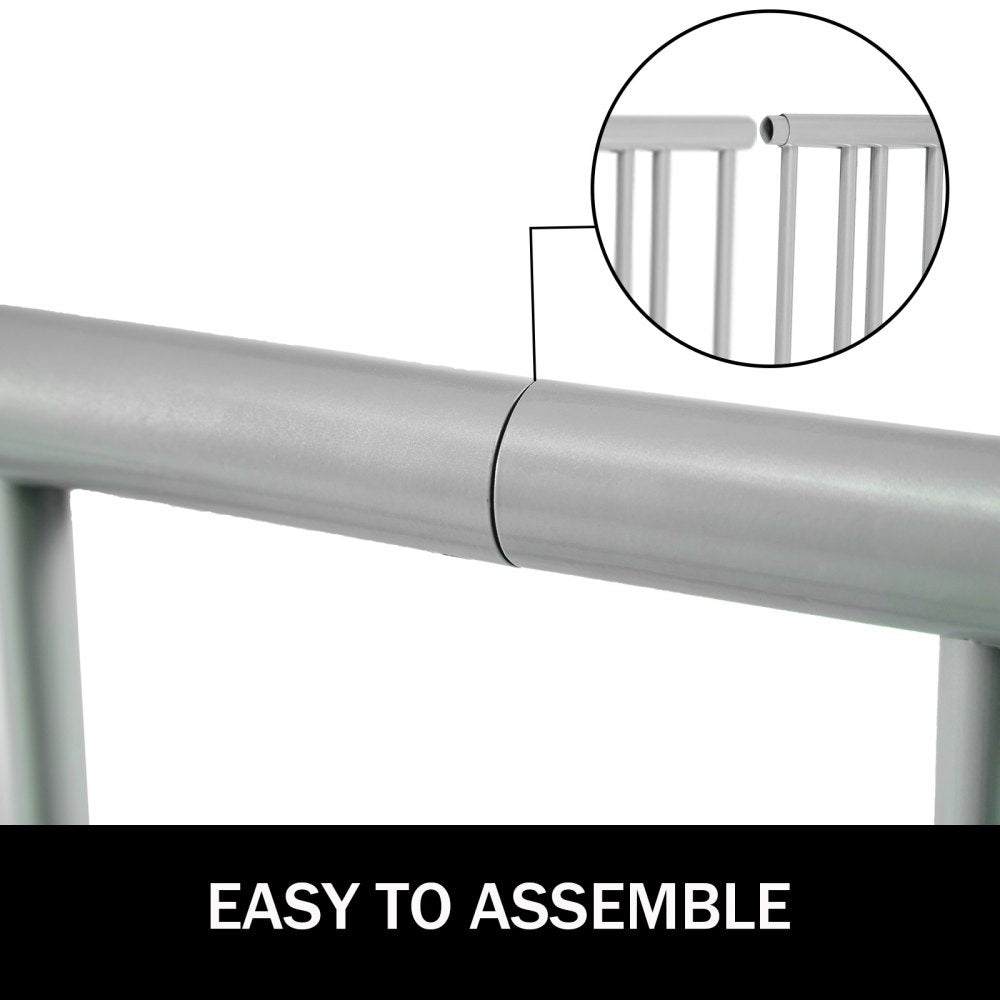 10 Holders Floor Bike Rack, 59" Length All-Steel Grid Bike Rack, 10-Bike Capacity Dual-Side Storage Stand for Garages Streets Yards Bike Events