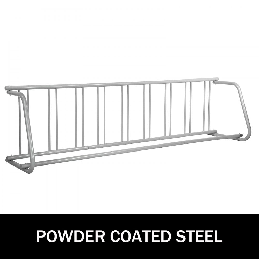 111" Length Floor Bike Rack, 9 Holders All-Steel Grid Bike Rack, Single-Side Storage Stand for Garages Streets Yards