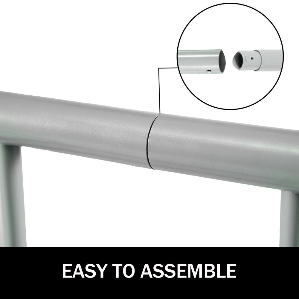 111" Length Floor Bike Rack, 9 Holders All-Steel Grid Bike Rack, Single-Side Storage Stand for Garages Streets Yards