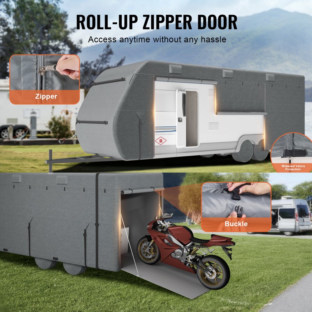 Trailer Travel RV Cover 28-31 ft Class A Camper Cover 300D Oxford Fabric
