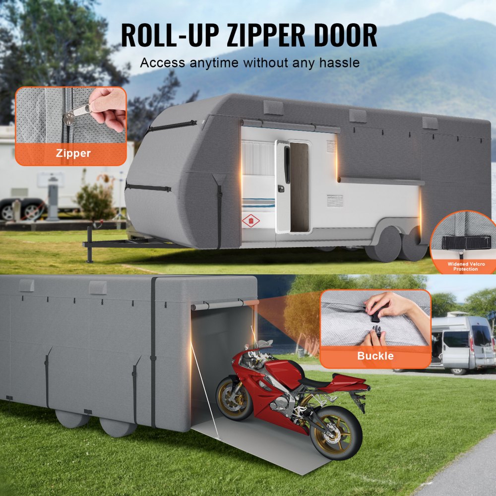 Trailer Travel RV Cover 22-24 ft Class A Camper Cover Non-Woven Fabric