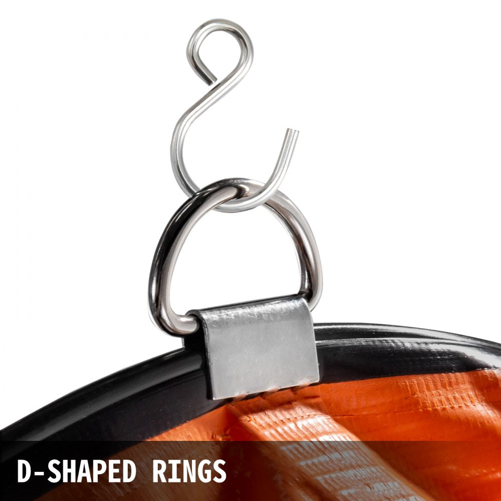 16 FT PVC Flexible Duct Hosing for 12 INCH Exhaust Fan, Orange