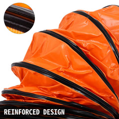 16 FT PVC Flexible Duct Hosing for 12 INCH Exhaust Fan, Orange