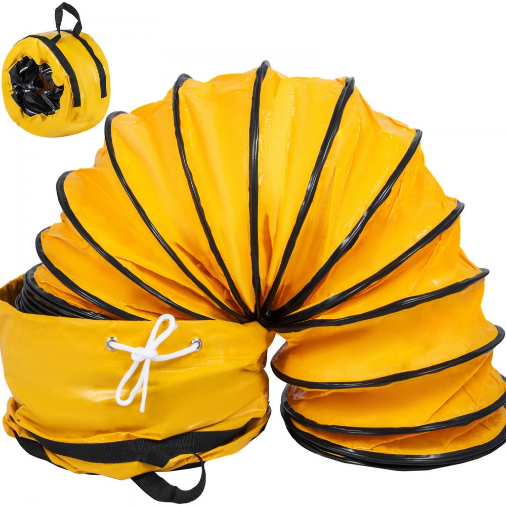 25ft Ducting Hose PVC Flexible Duct Hosing for 12inch Utility Blower, w/Bag