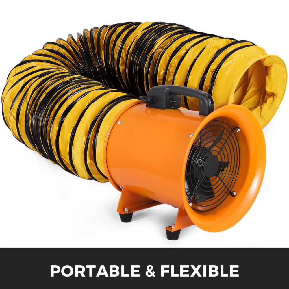 25ft Ducting Hose PVC Flexible Duct Hosing for 12inch Utility Blower, w/Bag