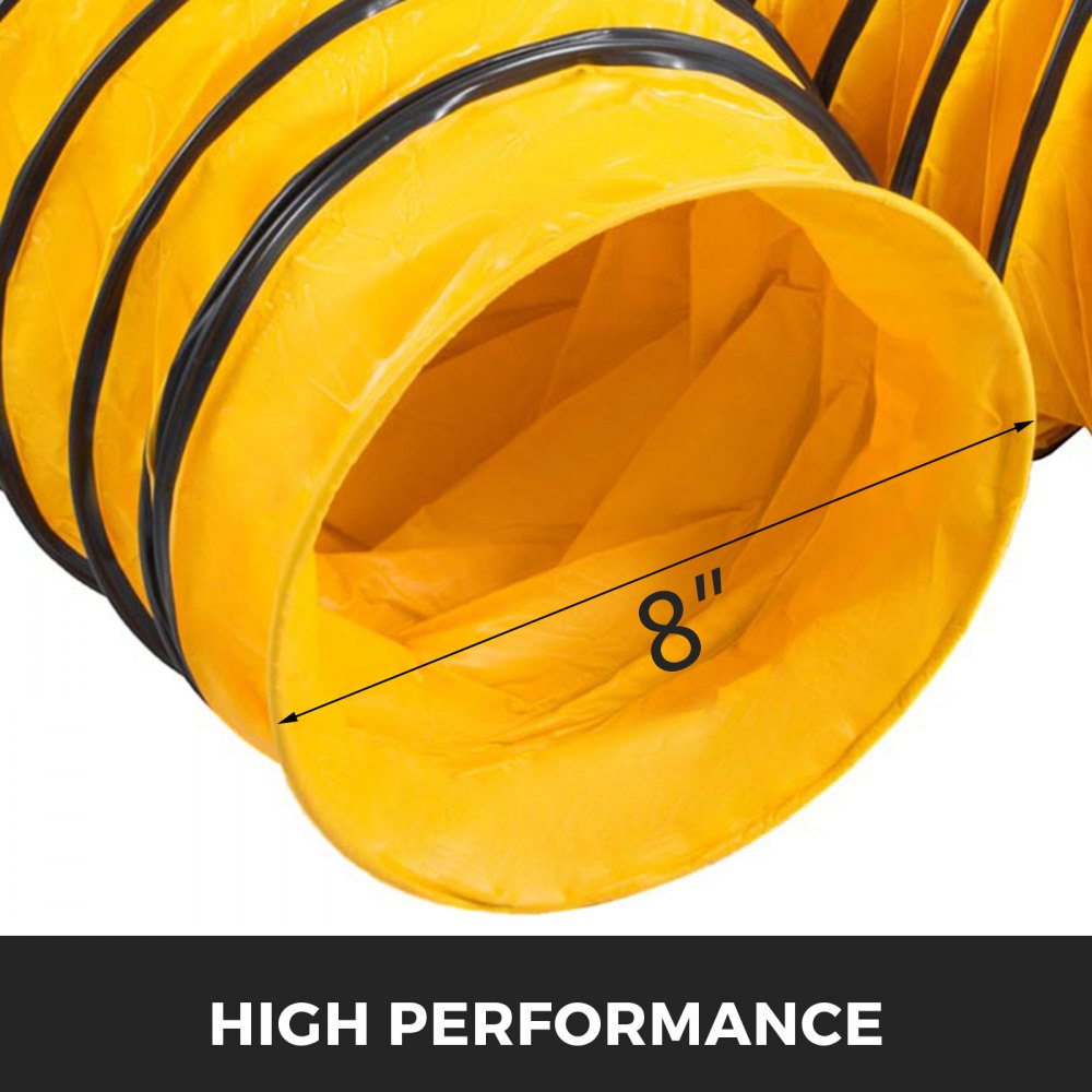 25ft Ducting Hose PVC Flexible Duct Hosing for 12inch Utility Blower, w/Bag