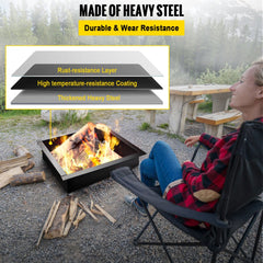 Fire Pit Ring, 36-Inch Outer/30-Inch Inner Diameter Fire Pit Insert,1.5 mm Thickness Fire Ring, DIY Steel Ring with Tongs In-Ground Fire Pit Liner for Outdoor, Patio, Backyard
