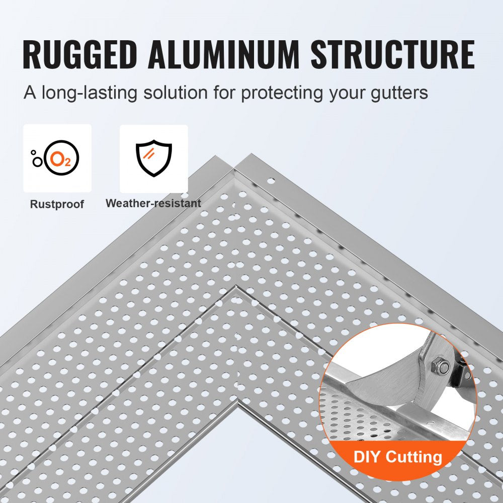Bostome 5" aluminum gutter guard with precision mesh, designed to filter leaves and debris.