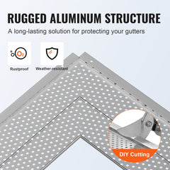 Bostome 5" aluminum gutter guard with precision mesh, designed to filter leaves and debris.