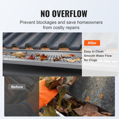 Bostome 5" aluminum gutter guard with precision mesh and 208ft length for effective leaf filtration.