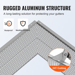 Bostome 6-inch aluminum gutter guard with precision mesh and customizable 208ft length.