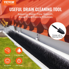 Gutter Brush, 60 Feet Total Length 4.33 inch Diameter Gutter Cleaning Tools, Ground-Level Gutter Brush Leaf Guard for 5 Inch Gutters, Easily Clear roof Leaves and Debris, 20 Pack