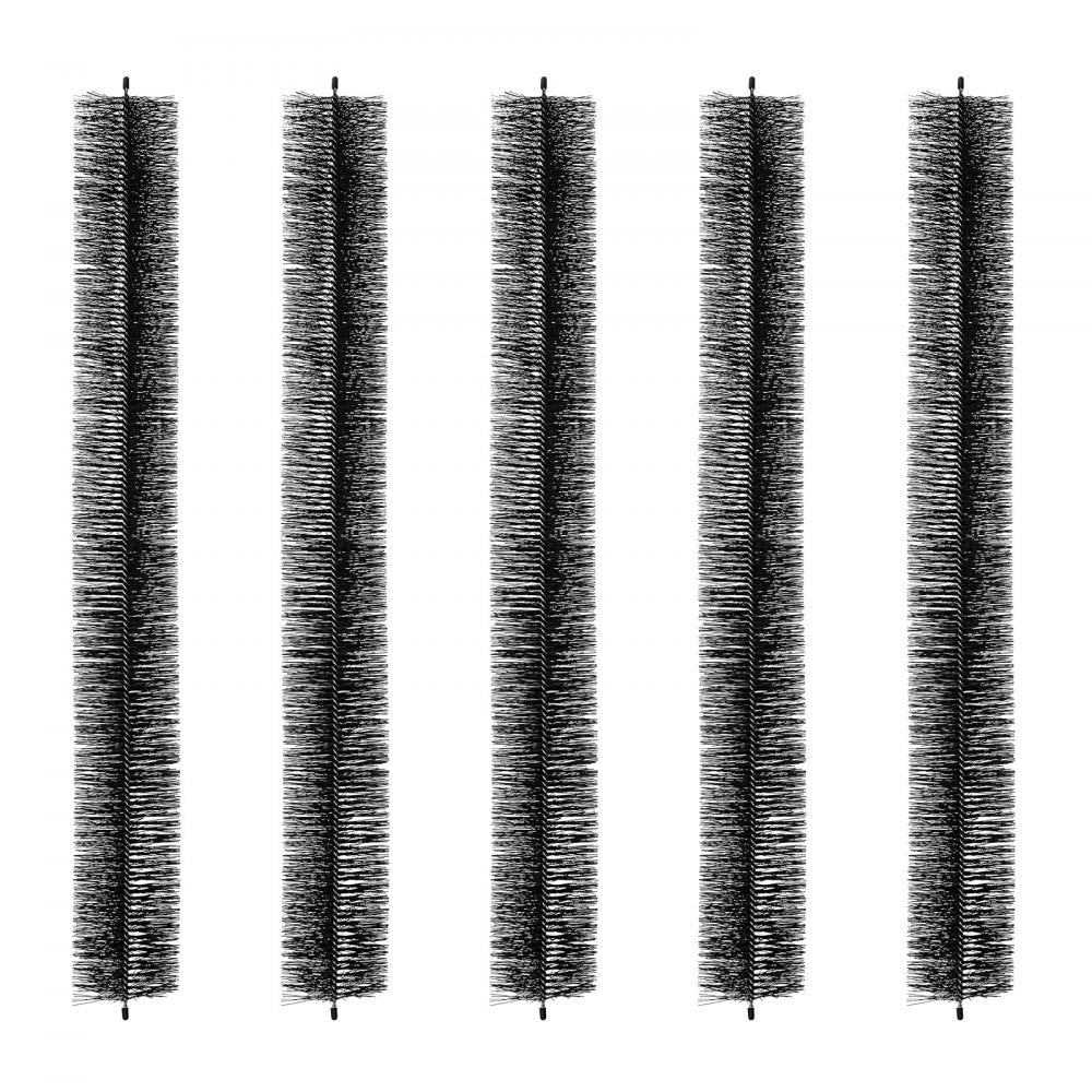 Gutter Brush, 15 Feet Total Length 4.33 inch Diameter Gutter Cleaning Tools, Ground-Level Gutter Brush Leaf Guard for 5 Inch Gutters, Easily Clear roof Leaves and Debris, 5 Pack