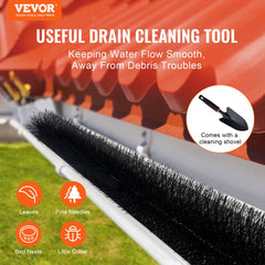 Gutter Brush, 60 Feet Total Length 5.25 inch Diameter Gutter Cleaning Tools, Ground-Level Gutter Brush Leaf Guard for 5 Inch Gutters, Easily Clear roof Leaves and Debris, 20 Pack