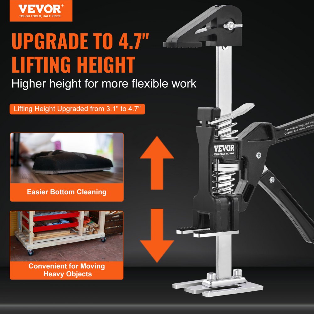 Labor Saving Arm Jack, 2 PCS Bearing Capacity 200 lbs, Lifting up to 4.7", Hand Lifting Jack Tool with Magnetic Level, Door Panel Lifting Cabinet Jack for Door, Window, Furniture, Woodworking