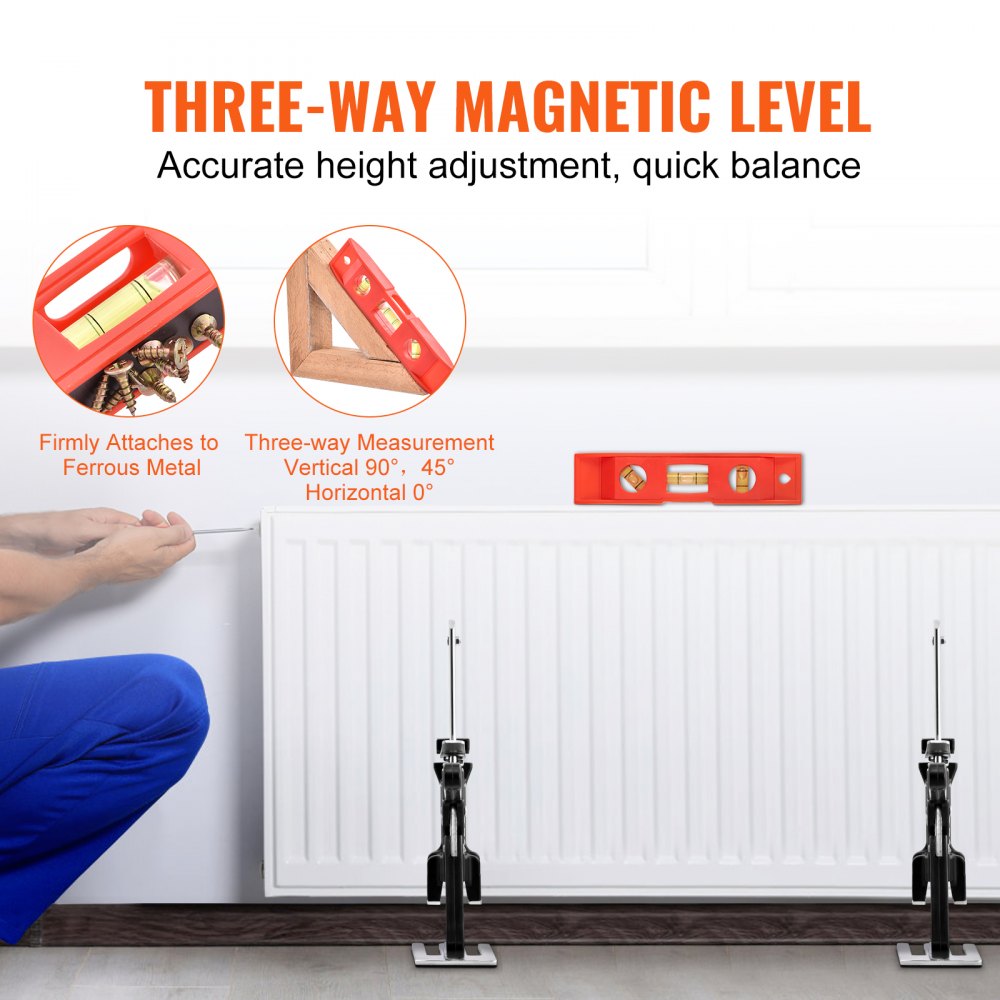 Labor Saving Arm Jack, 2 PCS Bearing Capacity 200 lbs, Lifting up to 4.7", Hand Lifting Jack Tool with Magnetic Level, Door Panel Lifting Cabinet Jack for Door, Window, Furniture, Woodworking
