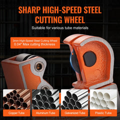Compact Bostome mini tubing cutter with SKD steel blade for pipes 1/8 to 1-1/8 inch O.D.