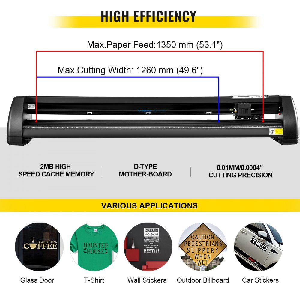 8 In 1 Heat Press 15"x15" Sublimation Machine + 53" Vinyl Cutter/plotter Cutting