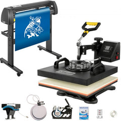 5in1 Heat Press 15"x15" 28" Vinyl Cutter Plotter T-shirt Sticker Print Usb Port