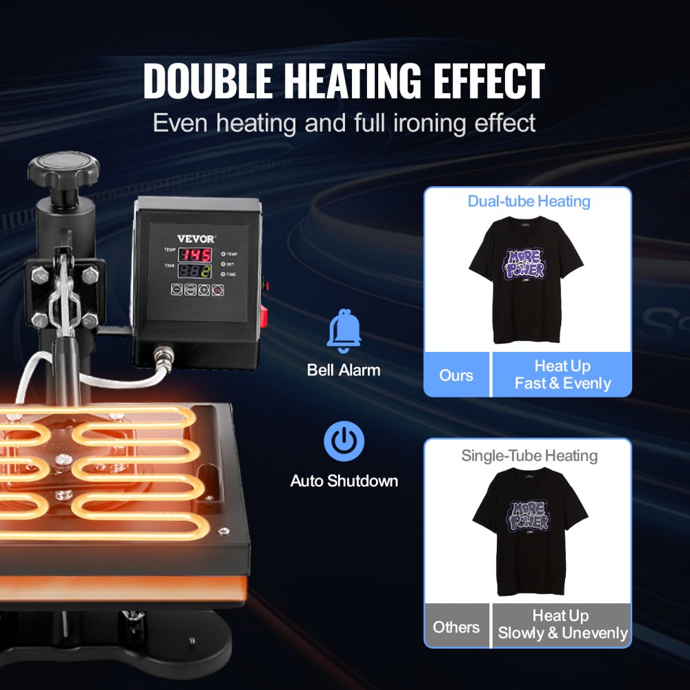 Heat Press, 12x10Inch T-Shirt Press Machine, T-shirt Press Heat Press 30x23cm Printing Machine Heat Transfer Sublimation Machine for T-shirts