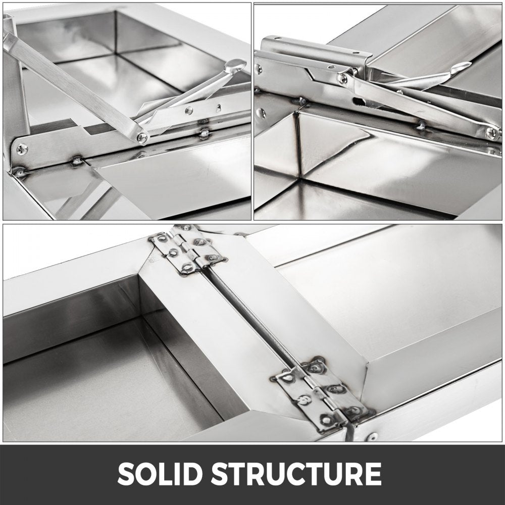 Concession Shelf 96L x 12W Inch Stainless Steel Drop Down Folding Serving Food Shelf Stand Serving for Concession Trailer Serving Window