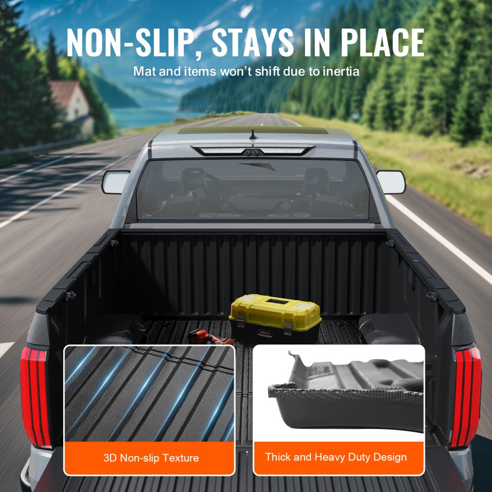 Truck Bed Mat Fit 2022-2024 Toyota Tundra TPE Truck Bed Liner Accessories