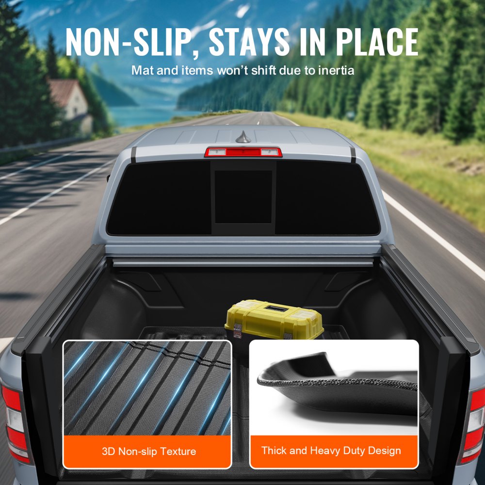 Truck Bed Mat Fit 2022-2024 Nissan Frontier TPE Truck Bed Liner Accessory