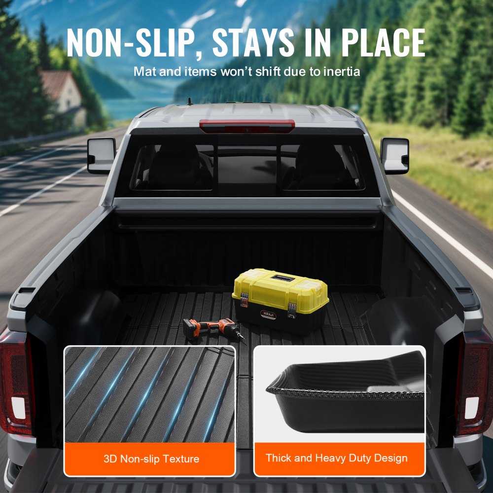 Truck Bed Mat Fit 2019-2024 Chevrolet Silverado/GMC Sierra 1500 Bed Liner