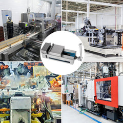 4-inch precision milling vise made of nodular cast iron with 19KN clamping force.