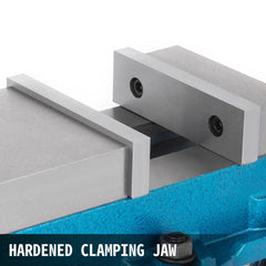 Bostome 6-inch heavy duty milling vise with 360° swivel base and hardened clamping jaws.