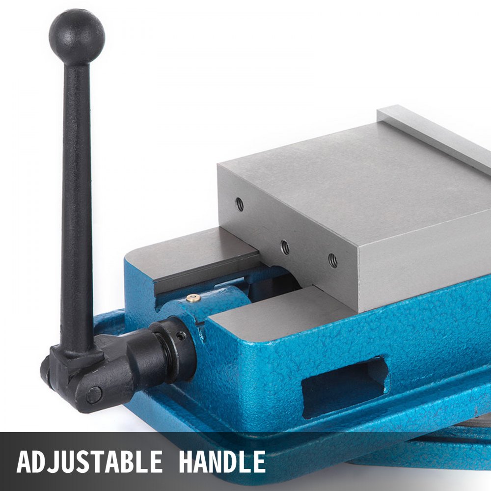 Bostome 6-inch heavy duty milling vise with 360° swivel clamp and hardened clamping jaws.
