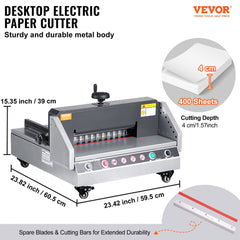 Electric Paper Cutter 0-330 Cutting Width, Electric Paper Trimmer, 40mm Cutting Thickness, Desktop Cutting Paper Machine, Industrial Paper Cutter, Heavy Duty Paper Cutter, for Office, School
