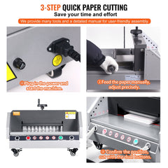 Electric Paper Cutter 0-330 Cutting Width, Electric Paper Trimmer, 40mm Cutting Thickness, Desktop Cutting Paper Machine, Industrial Paper Cutter, Heavy Duty Paper Cutter, for Office, School