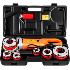 Bostome Electric Pipe Threader with 6 dies, 2300W motor, and ergonomic carrying case.