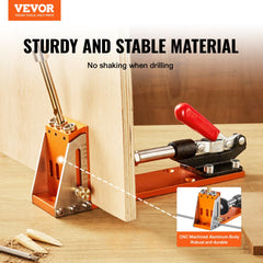 30 Pcs Pocket Hole Jig Kit, Adjustable & Easy to Use Pocket Hole Jig System with Step Drills, Drill Stop Rings, Wrenches, and Square Drive Bits, Dual Scale Marks for DIY Carpentry Projects