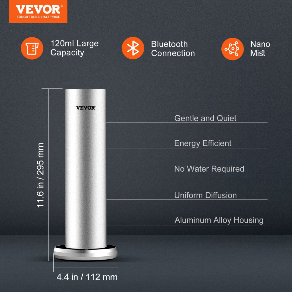 Scent Air Machine for Home, 120ml Bluetooth Smart Cold Air Diffuser, 1000sq.ft Waterless Essential Oil Scent Air Diffuser, Floor Standing Aromatherapy Machine for Spa, Yoga, Home, Office, Hotel