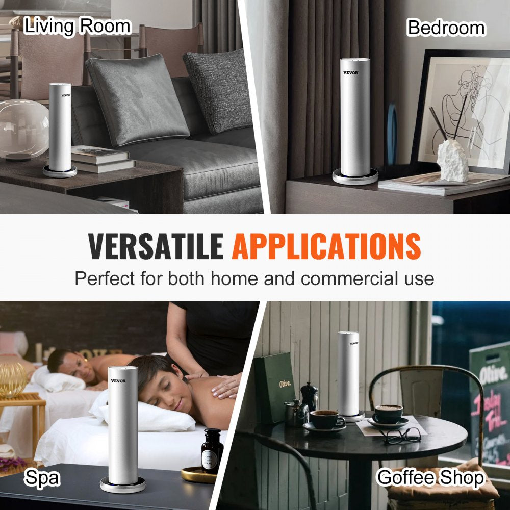 Scent Air Machine for Home, 120ml Bluetooth Smart Cold Air Diffuser, 1000sq.ft Waterless Essential Oil Scent Air Diffuser, Floor Standing Aromatherapy Machine for Spa, Yoga, Home, Office, Hotel
