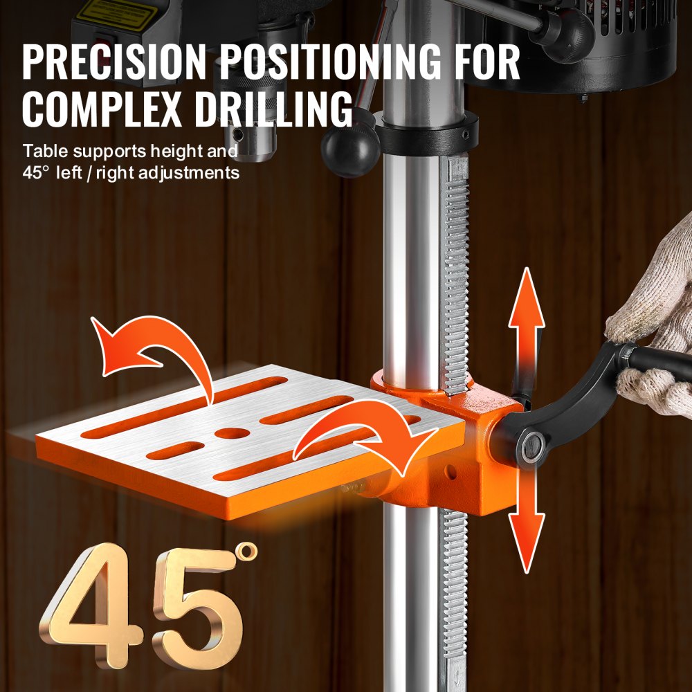 10in Benchtop Drill Press Tabletop Drilling Machine 610-2800RPM Adjustable