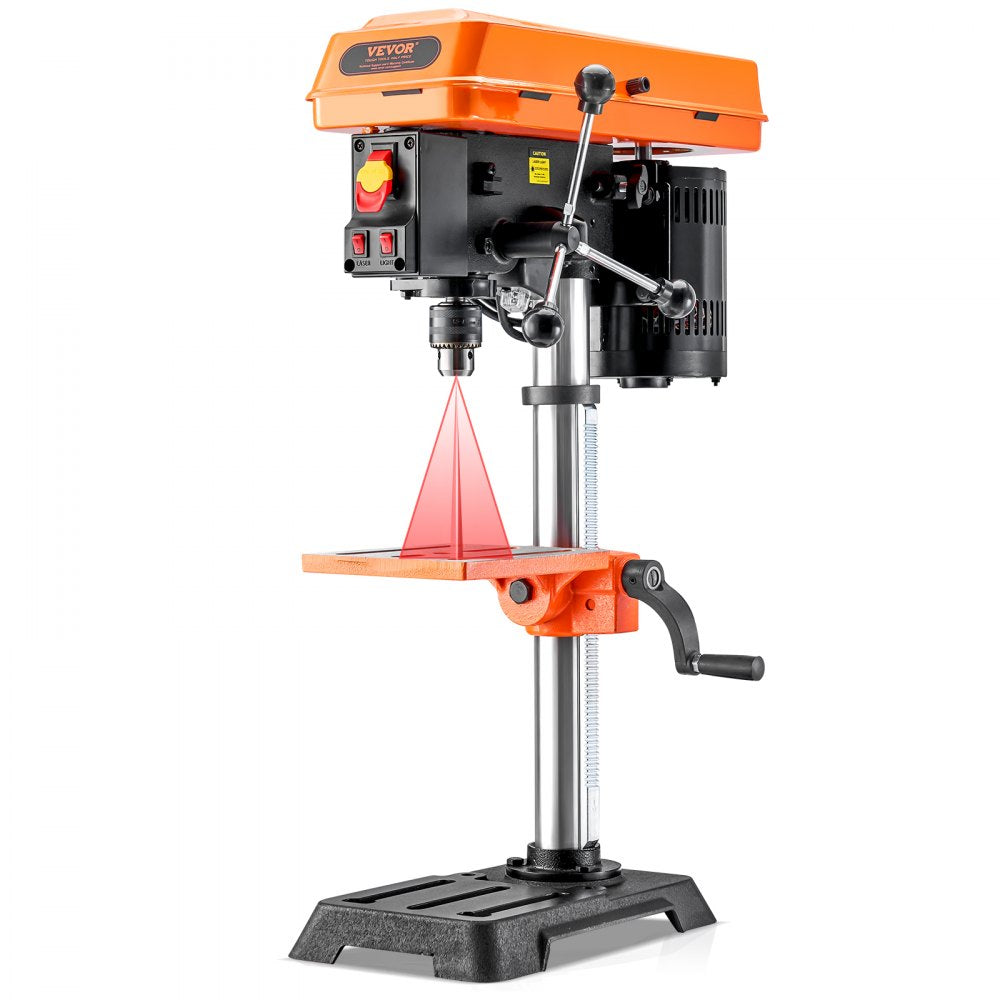 10in Benchtop Drill Press Tabletop Drilling Machine 610-2800RPM Adjustable