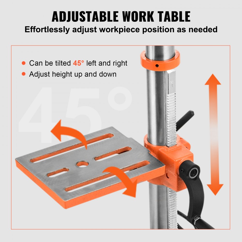10`` 5-Speed Benchtop Drill Press Cast Iron Drill Press 3.2A 610-2800RPM