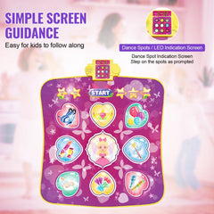 Dance Mat for Kids Dance Pad Toys Single Player Gift for 3+ Year Old Girls