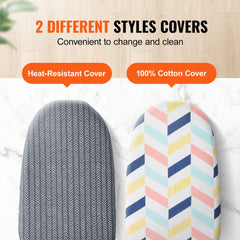 Compact tabletop ironing board with heat-resistant cover and sturdy foldable design.
