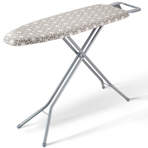 Bostome ironing board with a 51" x 13" surface and 7 adjustable heights for ergonomic use.