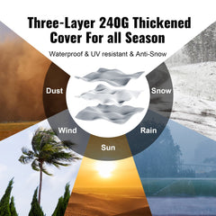 Portable Shed Outdoor Storage Shelter, 6 x 8 x 7 ft Heavy Duty All-Season Instant Storage Tent Tarp Sheds with Roll-up Zipper Door and Ventilated Windows For Motorcycle, Bike, Garden Tools