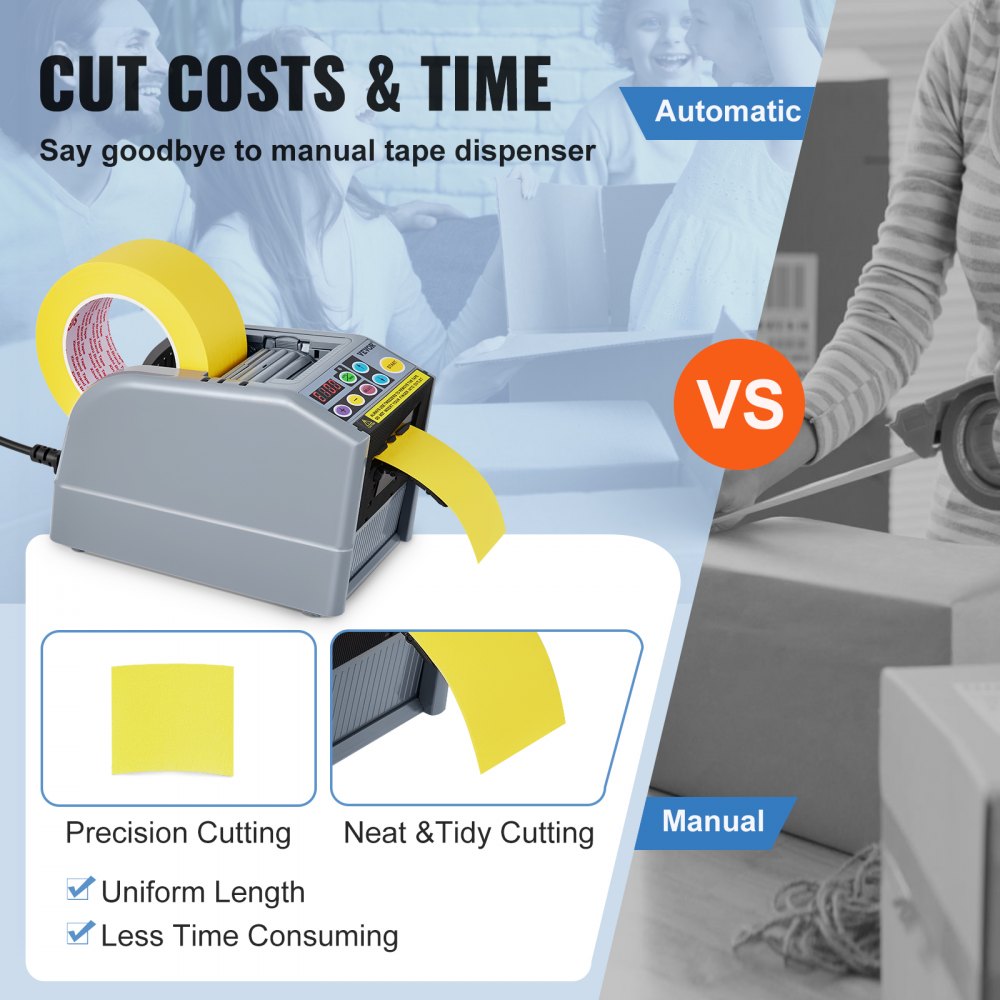 Automatic Tape Dispenser Adhesive Electric Tape Cutter Packaging Machine Tape Cutting Machine 6-60mm Tape Width
