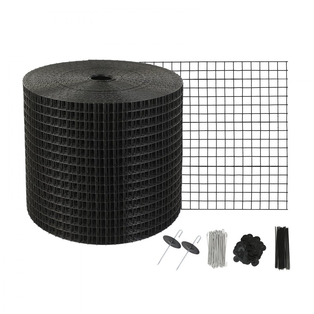 Bostome 6"x100' Solar Panel Bird Critter Guard Kit made of PVC coated steel with a 1/2-inch grid.