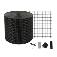 Bostome 6"x100' Solar Panel Bird Critter Guard Kit made of PVC coated steel with a 1/2-inch grid.
